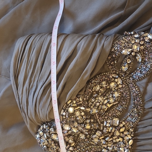 Grey Marchesa Beaded Gown - Picture 8 of 9